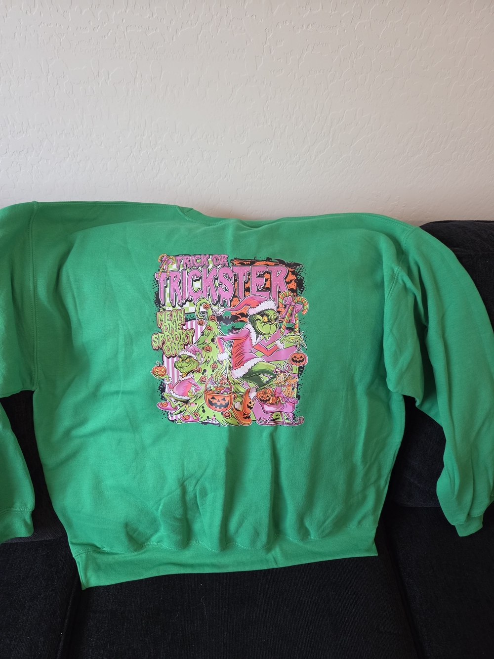Gildan Bright Green Trickster Graphic Crewneck